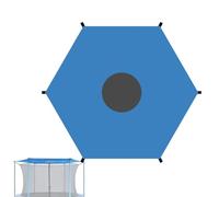 Trampoline Shade Cover 6/8/10/12/14/16ft Waterproof Oxford Trampoline Canopy Trampoline Tent Cover Sun Protection Trampoline Tent Sun Cover Foldable Anti UV Trampoline Protective Cover
