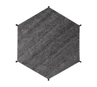 Trampoline Shade Cover, Anti-Tear 6-Pole Trampoline Sunshade Hexagon Sun Protection Canopy for Outdoor Summer 6/8/10FT