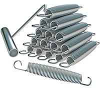Trampoline Springs for 15ft 16ft Long-lasting Fitness,Heavy-Duty Galvanised 7 inch trampoline springs,Metal Rust Resistant,16pcs+1pc Puller tool