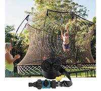 Trampoline Sprinkler for Kids & Adults - 39.3FT Outdoor Water Park Hose System for Backyard Fun, Heavy-Duty Leakproof PVC, Adjustable Water Flow, Easy Install, Summer Trampoline Sprayer