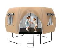 Trampoline Sun 14ft UV Protection Cloth Durable Outdoor Tarp Canopy Cover Reinforced Edge Breathable Mesh Roof Guard Jumping Area Shelter Foldable Protective Top | Sun Blocking Tramp