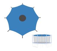 Trampoline Sunshade Cover for 6ft/8ft/10ft/12ft/14ft/16ft Sun-Protection Trampolines Canopy, Waterproof Oxford Trampoline Canopy Accessories for Backyard Playground(14FT -8 pole)