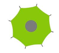 Trampoline Tent Cover | Trampoline Top Shade Cover | Protective Oxford Cloth Tarp Rainproof Waterproof Sunshade for Picnics Jumping Community Activities Waterparks Birthday