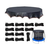 Trampoline Top Shade Cover - 90% Sunblock For 6FT 8FT 10FT 12FT 14FT Round Trampolines Sunshade. Sunproof Net Tent Only. Great Trampoline Cover & Shade For UV Protection. -Fits Multiple Sizes.