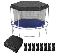 Trampoline Top Shade Cover for 6FT 8FT 10FT 12FT 14FT | Fully Covered Trampolinen Topcovers | Round Trampolines Sunproof Net, Trampolines Accessories