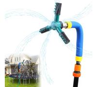 Trampoline Water Sprinkler, 360° Rotating Outdoor Sprinklers for Kids Play Outside Fun Summer Park, for Water Play, Games, and Summer Fun in Yards