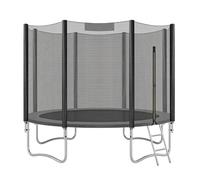 Trampoline with Enclosure Net, Safety Pad, Ladder, Black / 10ft