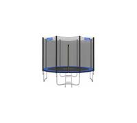 Trampoline with Enclosure Net, Safety Pad, Ladder, Blue / 10ft