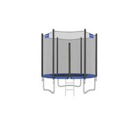 Trampoline with Enclosure Net, Safety Pad, Ladder, Blue / 6ft