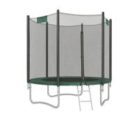 Trampoline with Enclosure Net, Safety Pad, Ladder, Dark Green / 6ft