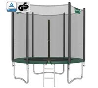Trampoline with Enclosure Net, Safety Pad, Ladder, Dark Green / 8ft