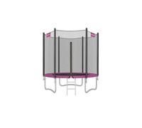 Trampoline with Enclosure Net, Safety Pad, Ladder, Pink / 6ft