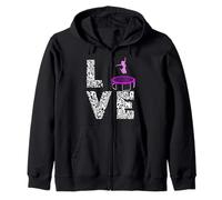 Trampolining Jumping Love Trampolinist Gymnastic Trampoline Zip Hoodie