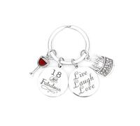 Tranbath 18th Birthday Keychain, Durable Keepsake Gift for 18 Year Old Girls and Boys, Perfect for Daughters and Sons, Girls 18 Birthday Gifts, Unusual Birthday Ideas, Keyring for Her or Him