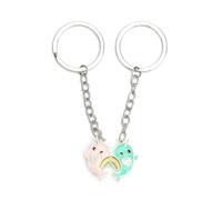Tranbath 2PCS Cute Dolphin Keychain Set, Friendship Gifts for Women, Couples, And Good Friends, Perfect for Mum, Sister or Daughter's Birthday, Keyrings for Animal Lovers