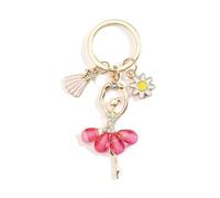 Tranbath Ballet Dance Keyring for Women, Cute Keychain Gift, Girl Ballet Teacher Gift, Travel Accessories for Women, Friendship Keyrings, Gifts for Girlfriend, Thank You Dance Gifts