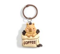 Tranbath Capybara Keychain Cute Capybara Animal and Coffee Cup Keyring, Unique Gifts for Women, Friendship Gifts, Travel Accessories, Perfect for Girlfriend Gifts and Boyfriend Gifts (Coffee bag)