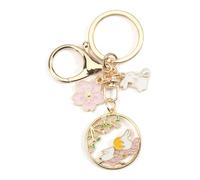 Tranbath Cute Bunny Rabbit Keychain for Girls, Keyring Accessory with Rabbit Shape Charm, Birthday Gifts for Rabbit Lovers and Kids, Bag and Car Cute Keychain, Little Gifts for Her
