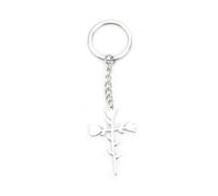 Tranbath Elegant Stainless Steel Keychain with Three Stylish Rose Petals as a Cross Pendant, Personalized Gifts for Women, Birthday Gift for Mom and Friends, Small Gifts for Women