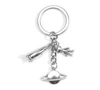 Tranbath Friend Keyring for Women, Astronaut Rocket Pendant Keychain, Inspirational Thank You Gifts, Unique Friendship and Travel Accessories, Funny Cute Birthday Gift for Girlfriend or Boyfriend