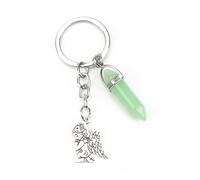 Tranbath Guardian Angel Keychain Charm with Hexagonal Crystal Pendant, Lucky Talisman Keyring for Women, Key Charms, Handbag Charms, Cute Souvenir Bag Charm, Healing Crystals Keyrings