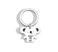 Tranbath Personalised Stainless Steel Keychain, Pocket Hug Koala Pendant, Unique Friendship Gift for Women, Perfect for Daughter, Sister, Mum or Colleagues, Birthday and Travel Souvenir, Small Gifts