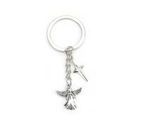 Tranbath Personalized Keychain with Angel and Star Pendant, Gift for Women, Birthday Gift, Little Something for Girlfriend, Mom or as a Farewell Gift for Colleagues, Friendship Gifts