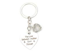Tranbath Stainless Steel Heart-Shaped Keychain, Daughter Gifts, Mother and Daughter Gifts, Daughter Gifts from Mum, Daughter Birthday Gifts, Mum Keyring from Daughter, Gifts for Daughters Adult