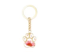 Tranbath Tiny Resin Flower Keychain for Women, Cute Dog paw Charms for Keyrings, Eternal Real Flower Resin Key Ring, Friendship Birthday Gifts for Women Best Friend Keyring