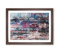 Trance Of Time In Abstract Modern Art Framed Print | A4 Walnut Framed Wall Art | Ready to Hang | Abstract Fantasy Picture | Living Room Bedroom Lounge Office