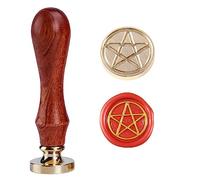 Tranditional Pentagram Moon Phases Sealing Stamp Head Pagan Vintage Wax Seal Stamp Classic Copper Wax Stamp for Christmas Halloween Thanksgiving Packing