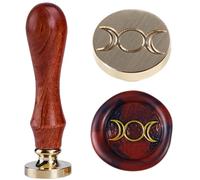 Tranditional Triple Moon Goddess Wax Seal Stamp Wiccan Vintage Sealing Wax Stamp 25mm 0.98'' Unique Witchcraft Goddess Copper Sealer for DIY Gift Idea