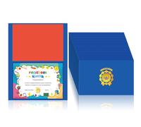 Trandraft 48 Pcs Preschool Graduation Award Certificates Colorful Preschool Diploma Achievement Certificates for Students Activities School Classroom Supplies Certificate Paper for Kids