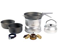 Trangia 25-8 Hard Anodised Cookset with Kettle and Spirit Burner, Complete Camping Cookware and Stove Set for Hiking, Backpacking, Fishing