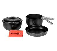Trangia Tundra 3 Non-Stick Cook Set, Handle and Carry Bag for Gas Stoves