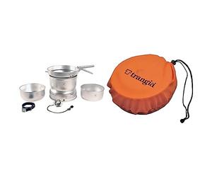 Trangia Unisex Trangia 27-1 Gb Stove Alloy Pans With Gas Burner Cooking System, Silver, Size 27-1 UK & Series Stove Bags, Size 27 - Orange