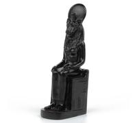 TRANGSOOG Egyptian Goddess Sekhmet Statue Seated On Throne Mini 3.8" H Collectible Figurine Black