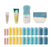 TRANOMOS Silicone Bottle Covers Travel Essentials for Women Men, Beach Vacation Essentials, Travel Size Toiletries Accessories, Cruise Ship Essentials 2025, Must Haves, Leak Proofing, 24 Pack, 24 Pack
