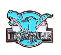 Tranosaurus Trans Pride Dinosaur Tyrannosaurs Rex LGBT Transsexual Metal Enamel Pin Badge