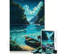 Tranquil Cove Under The Stars Jigsaw Puzzles for Adults 1000 Analytical Skill Light Recreation Tight Join (50x75cm)