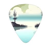 Tranquil Lakes Guitar picks, thin, medium, heavy, 12 pieces, suitable for guitar, bass, electric guitar, ukulele, wear-resistant guitar picks,