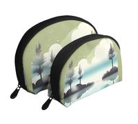 Tranquil Lakes Moon Cosmetic Bag, Travel Makeup Pouch, Portable Waterproof Cosmetic Pouch for Girls Women., Tranquil Lakes, One Size