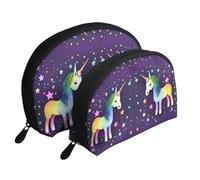 Tranquil Lakes Moon Cosmetic Bag, Travel Makeup Pouch, Portable Waterproof Cosmetic Pouch for Girls Women., One-horse Star, One Size