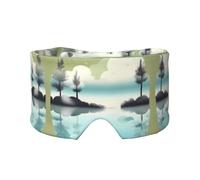 Tranquil Lakes Printed Sleep Eye and Ear Masks (26.8Ã-4.3 inches) Suitable for Travel, Yoga, Deep Rest Indoor and Outdoor