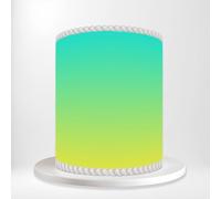 Tranquil Lime Green Yellow Gradient Colour Blend Wrap Around Print A4 Edible Paper Icing Sheet Cake Topper Side Ribbon Border Decor for Personalised Themed Decorations