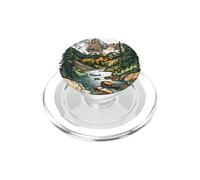 Tranquil Mountain Landscape with Scenic River Escape PopSockets PopGrip for MagSafe