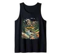 Tranquil Mountain Landscape with Scenic River Escape Tank Top