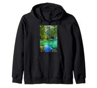 Tranquil Reflections of a European Alpine Paradise Zip Hoodie