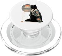 Tranquil Spirit of Fuji: The Kimono Cat Cute Feline Art PopSockets PopGrip for MagSafe