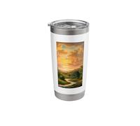 Tranquil Sunset Over Rolling Hills Stainless Steel Insulated Tumbler